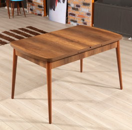 Hanah Home Mesa de Comedor Barok Extensible Nogal